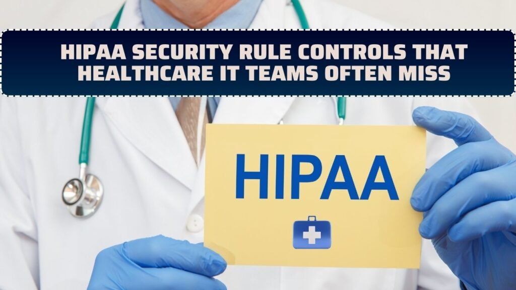 HIPAA security rule controls that healthcare IT teams often miss