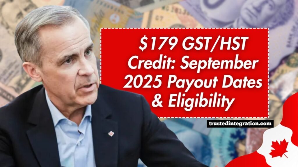 $179 GST/HST Credit: September 2025 Payout Dates & Eligibility