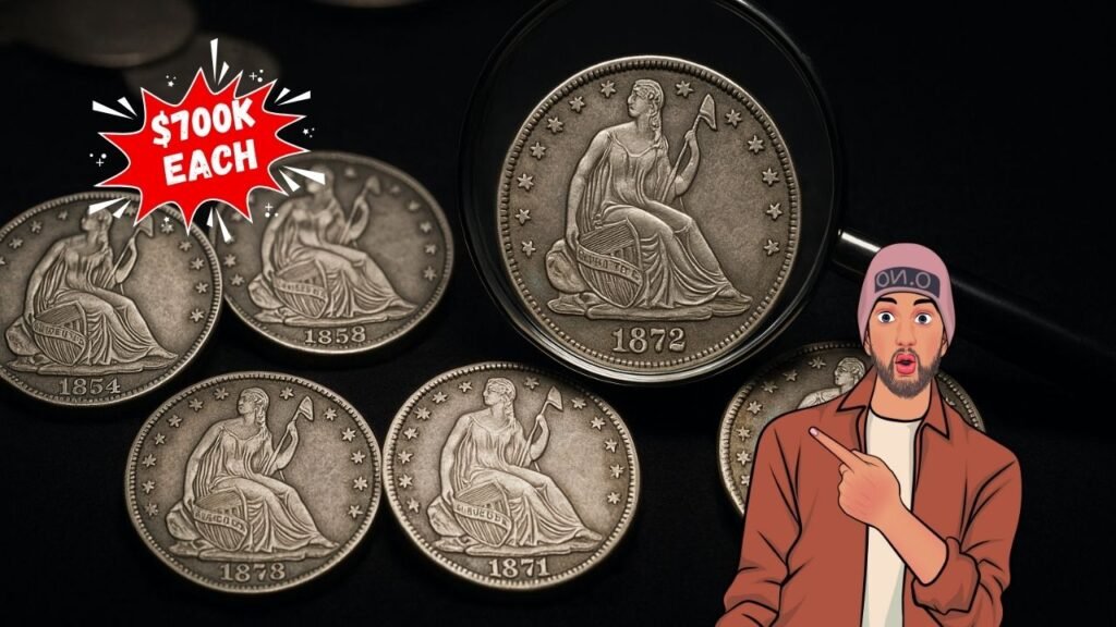 6 Rare Seated Liberty Half Dollars Now Worth $700K Each — Still In Circulation